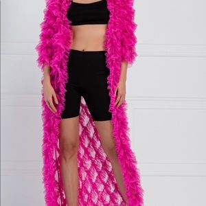 Showstopper Tulle Cardigan with train size M